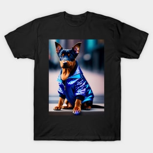 Doberman Puppy Glitter Theme T-Shirt